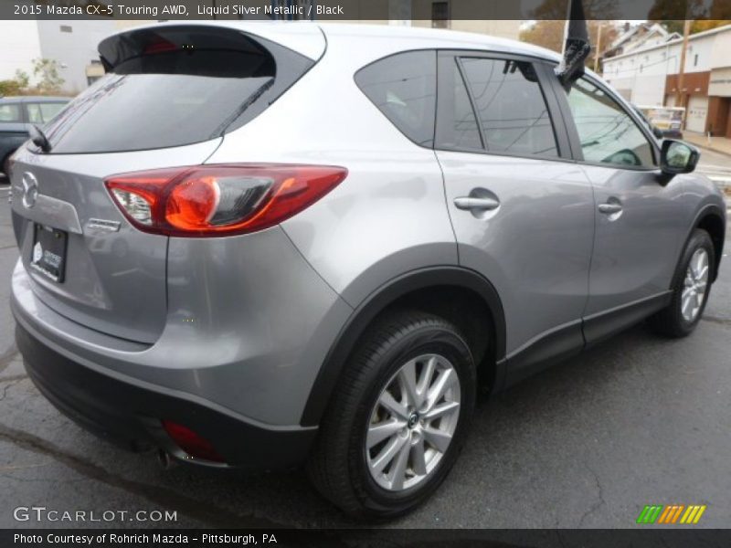 Liquid Silver Metallic / Black 2015 Mazda CX-5 Touring AWD