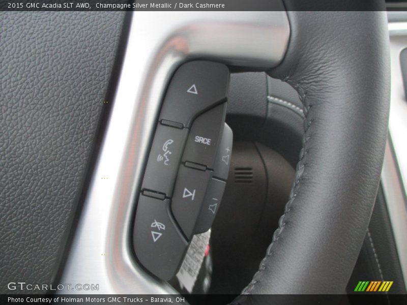 Champagne Silver Metallic / Dark Cashmere 2015 GMC Acadia SLT AWD