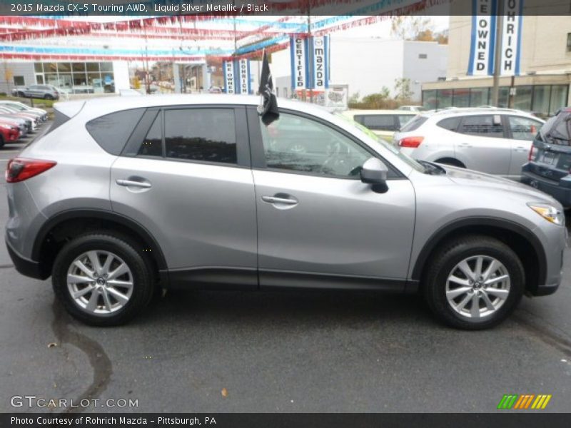 Liquid Silver Metallic / Black 2015 Mazda CX-5 Touring AWD