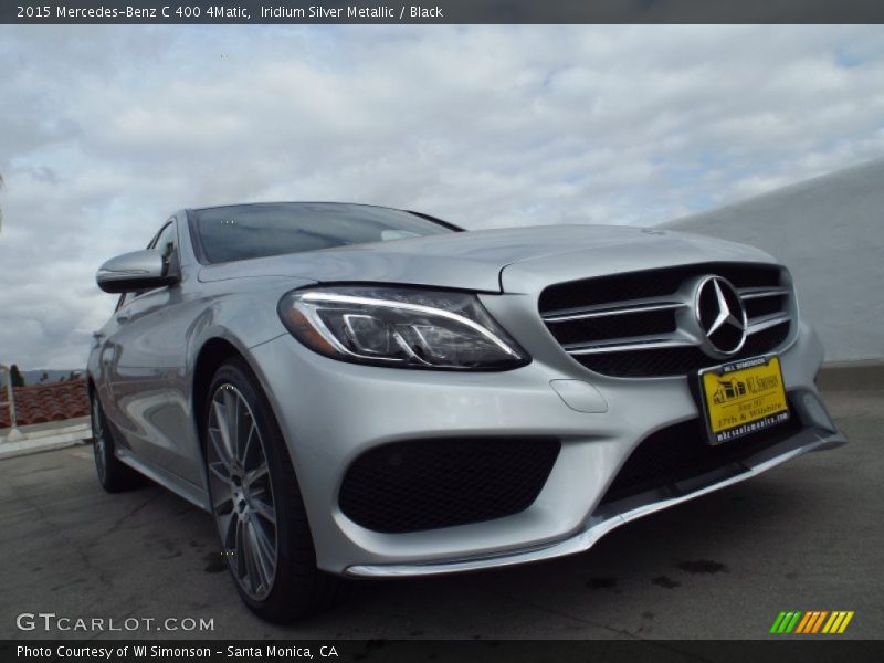 Iridium Silver Metallic / Black 2015 Mercedes-Benz C 400 4Matic