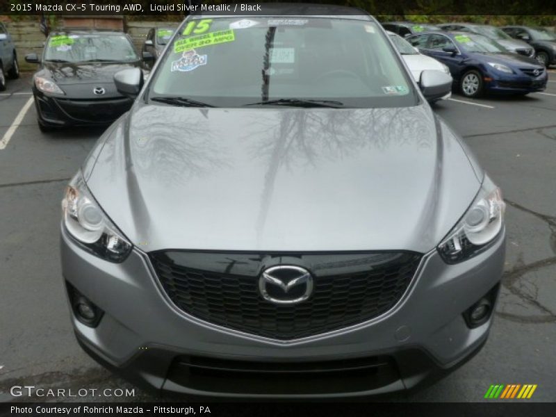 Liquid Silver Metallic / Black 2015 Mazda CX-5 Touring AWD