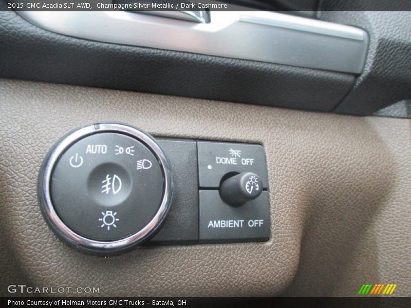 Champagne Silver Metallic / Dark Cashmere 2015 GMC Acadia SLT AWD