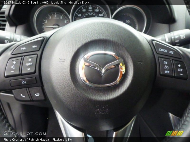 Liquid Silver Metallic / Black 2015 Mazda CX-5 Touring AWD