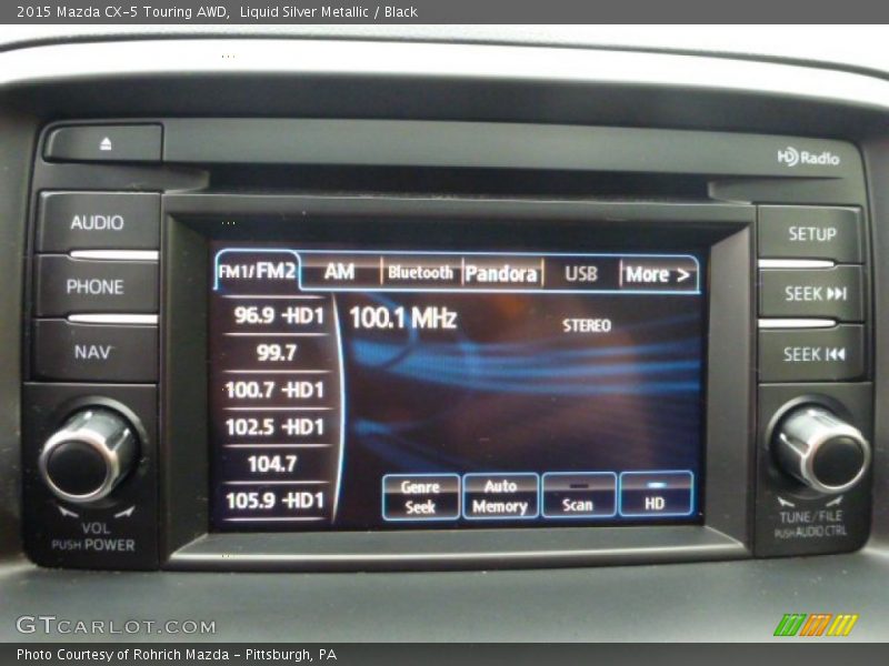 Liquid Silver Metallic / Black 2015 Mazda CX-5 Touring AWD