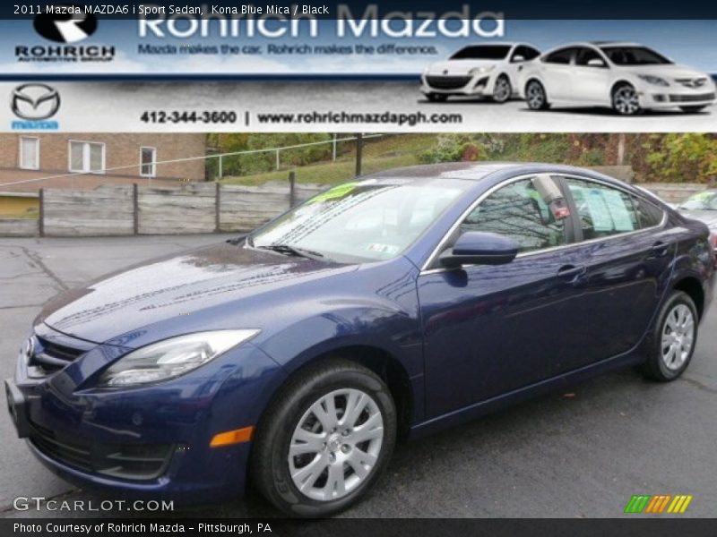 Kona Blue Mica / Black 2011 Mazda MAZDA6 i Sport Sedan