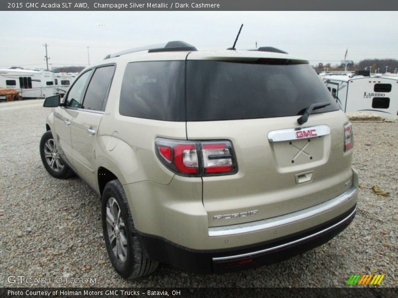Champagne Silver Metallic / Dark Cashmere 2015 GMC Acadia SLT AWD