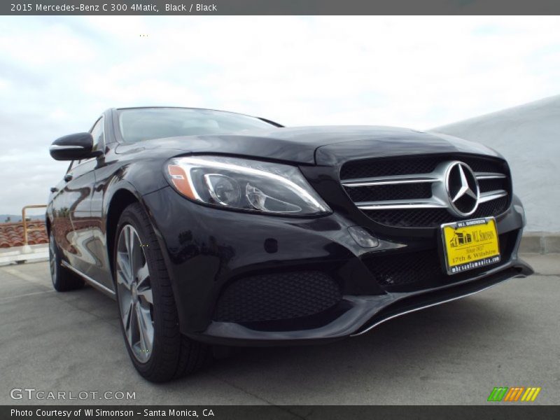 Black / Black 2015 Mercedes-Benz C 300 4Matic