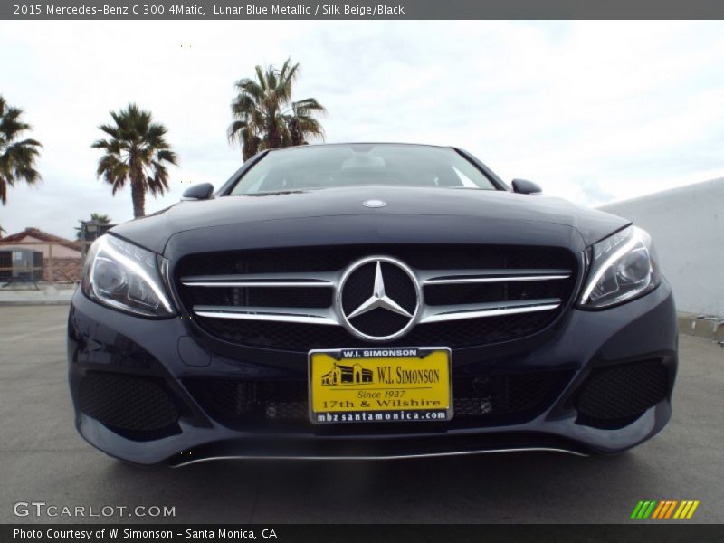 Lunar Blue Metallic / Silk Beige/Black 2015 Mercedes-Benz C 300 4Matic