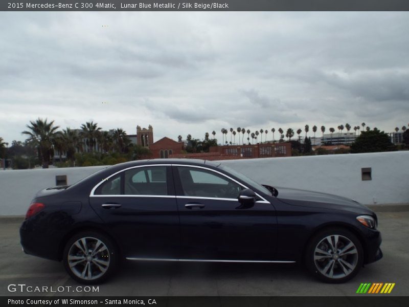 Lunar Blue Metallic / Silk Beige/Black 2015 Mercedes-Benz C 300 4Matic