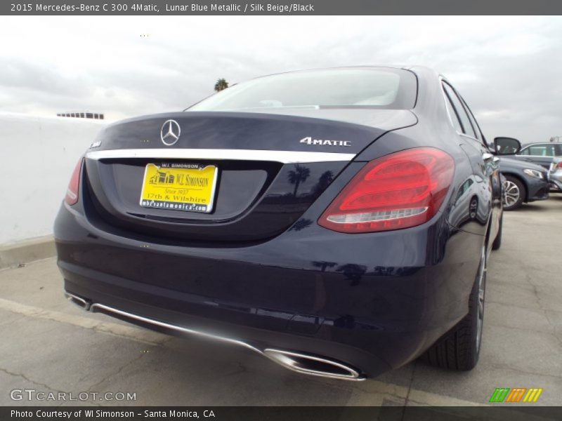 Lunar Blue Metallic / Silk Beige/Black 2015 Mercedes-Benz C 300 4Matic