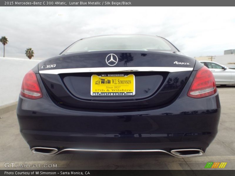 Lunar Blue Metallic / Silk Beige/Black 2015 Mercedes-Benz C 300 4Matic