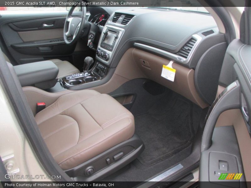 Champagne Silver Metallic / Dark Cashmere 2015 GMC Acadia SLT AWD