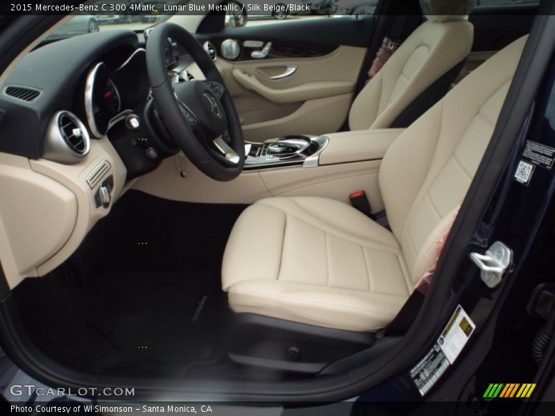 Lunar Blue Metallic / Silk Beige/Black 2015 Mercedes-Benz C 300 4Matic