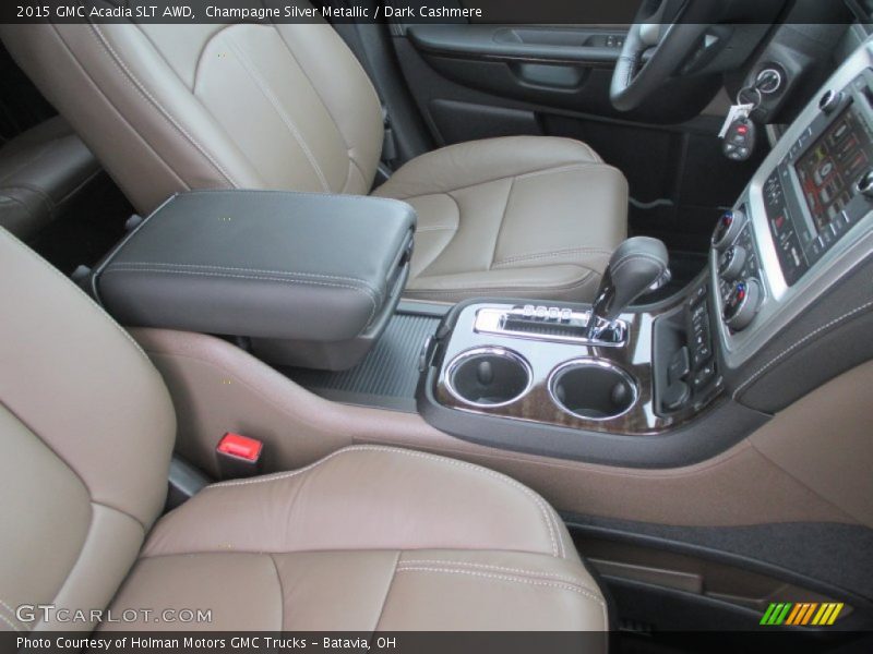Champagne Silver Metallic / Dark Cashmere 2015 GMC Acadia SLT AWD