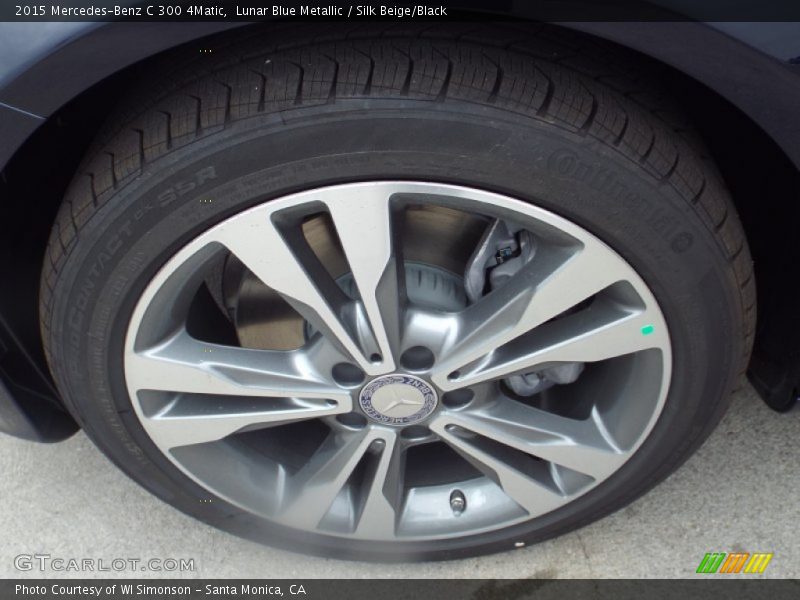 Lunar Blue Metallic / Silk Beige/Black 2015 Mercedes-Benz C 300 4Matic