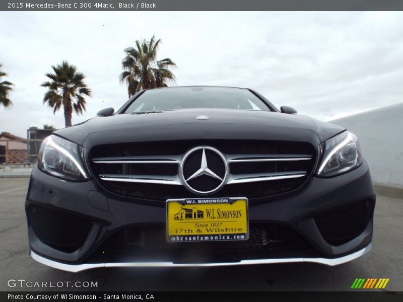 Black / Black 2015 Mercedes-Benz C 300 4Matic