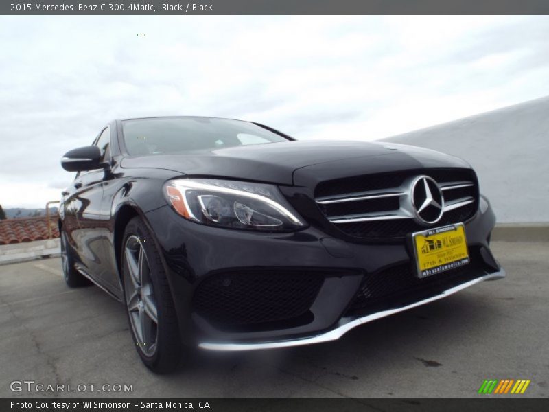 Black / Black 2015 Mercedes-Benz C 300 4Matic