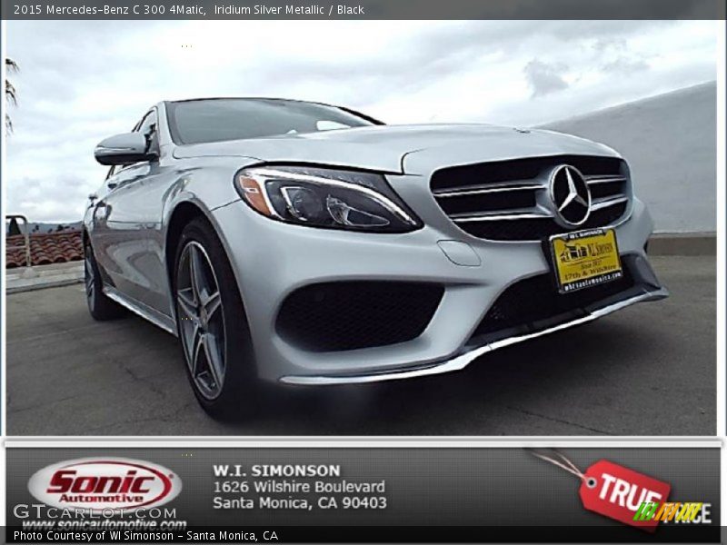 Iridium Silver Metallic / Black 2015 Mercedes-Benz C 300 4Matic