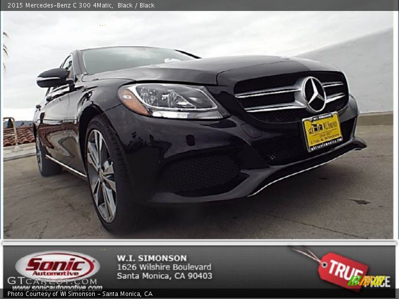 Black / Black 2015 Mercedes-Benz C 300 4Matic