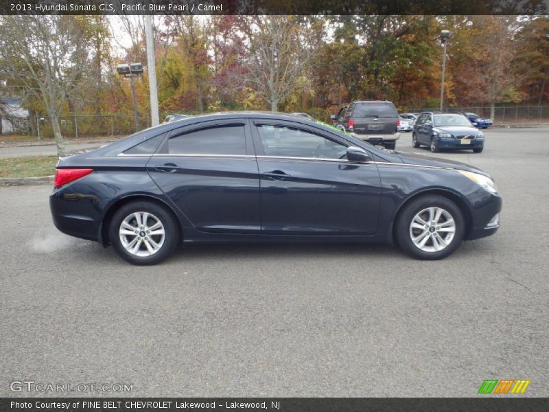 Pacific Blue Pearl / Camel 2013 Hyundai Sonata GLS