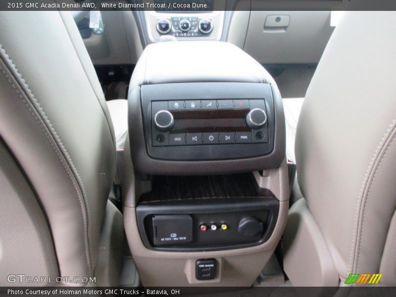 White Diamond Tricoat / Cocoa Dune 2015 GMC Acadia Denali AWD