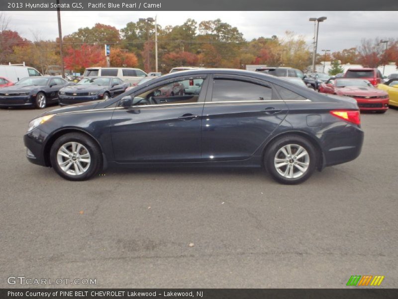 Pacific Blue Pearl / Camel 2013 Hyundai Sonata GLS