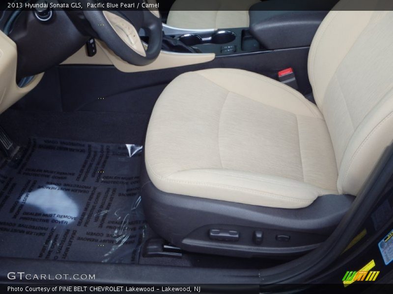 Pacific Blue Pearl / Camel 2013 Hyundai Sonata GLS