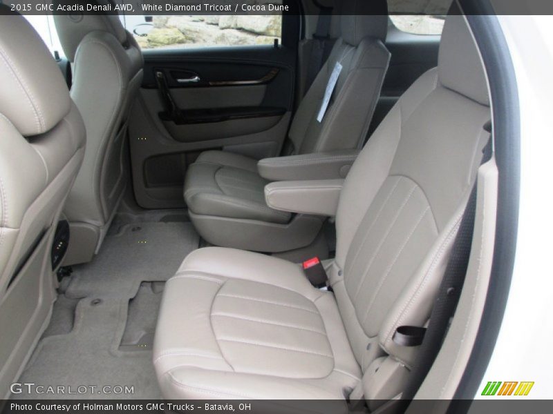 White Diamond Tricoat / Cocoa Dune 2015 GMC Acadia Denali AWD