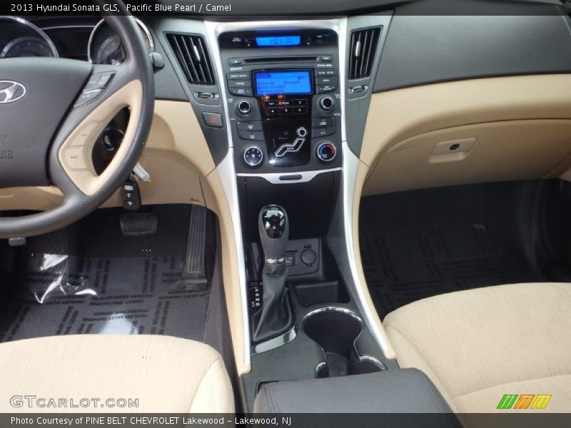 Pacific Blue Pearl / Camel 2013 Hyundai Sonata GLS