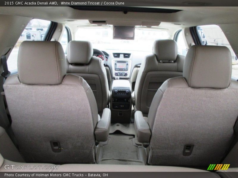 White Diamond Tricoat / Cocoa Dune 2015 GMC Acadia Denali AWD