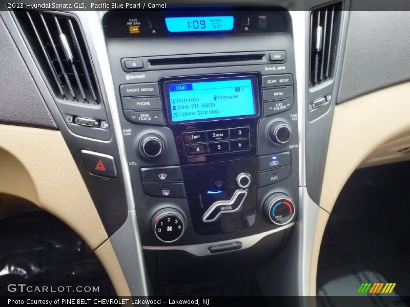 Pacific Blue Pearl / Camel 2013 Hyundai Sonata GLS