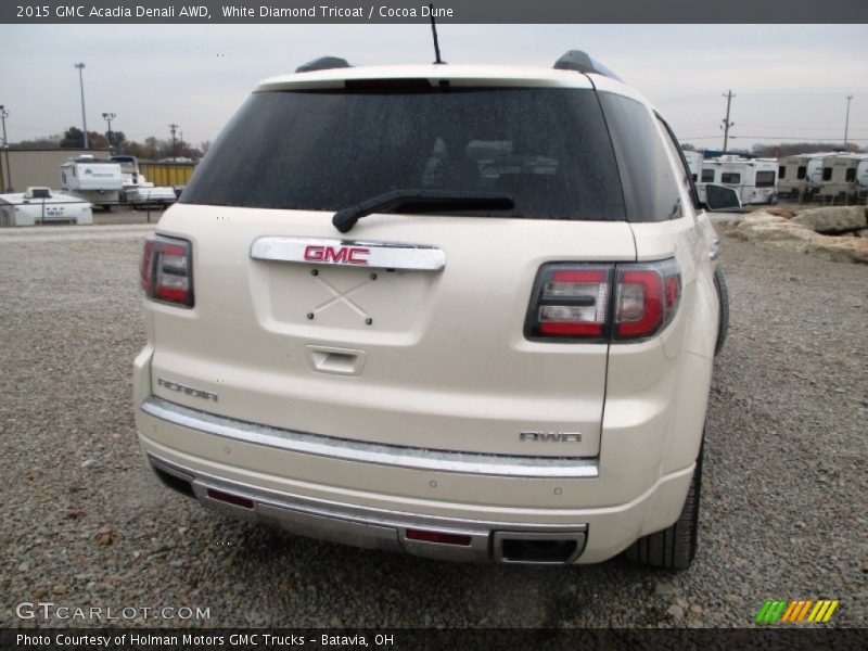 White Diamond Tricoat / Cocoa Dune 2015 GMC Acadia Denali AWD
