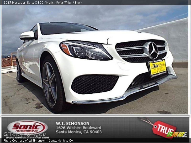 Polar White / Black 2015 Mercedes-Benz C 300 4Matic