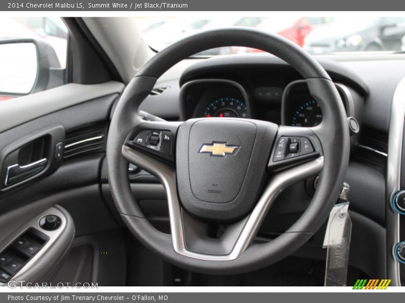 Summit White / Jet Black/Titanium 2014 Chevrolet Malibu LS