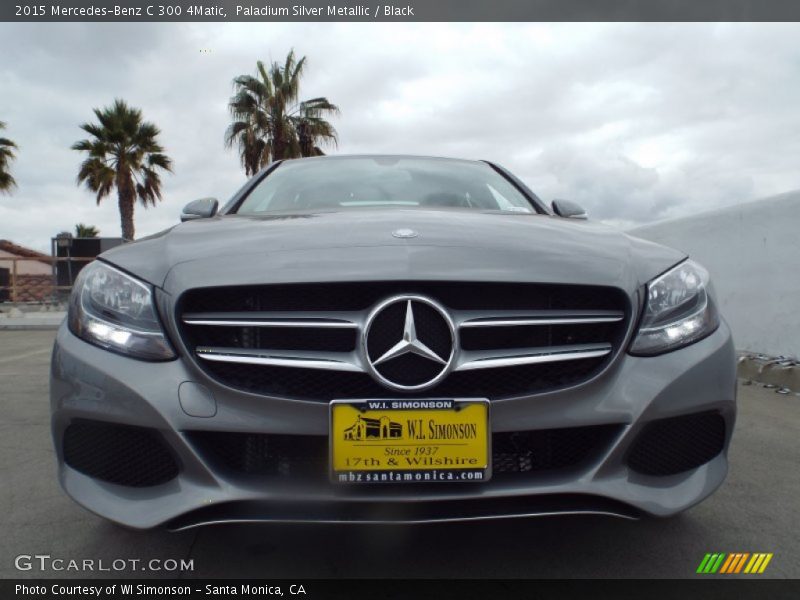 Paladium Silver Metallic / Black 2015 Mercedes-Benz C 300 4Matic