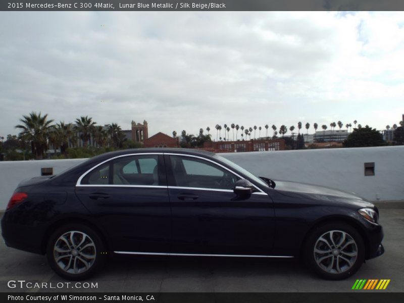 Lunar Blue Metallic / Silk Beige/Black 2015 Mercedes-Benz C 300 4Matic