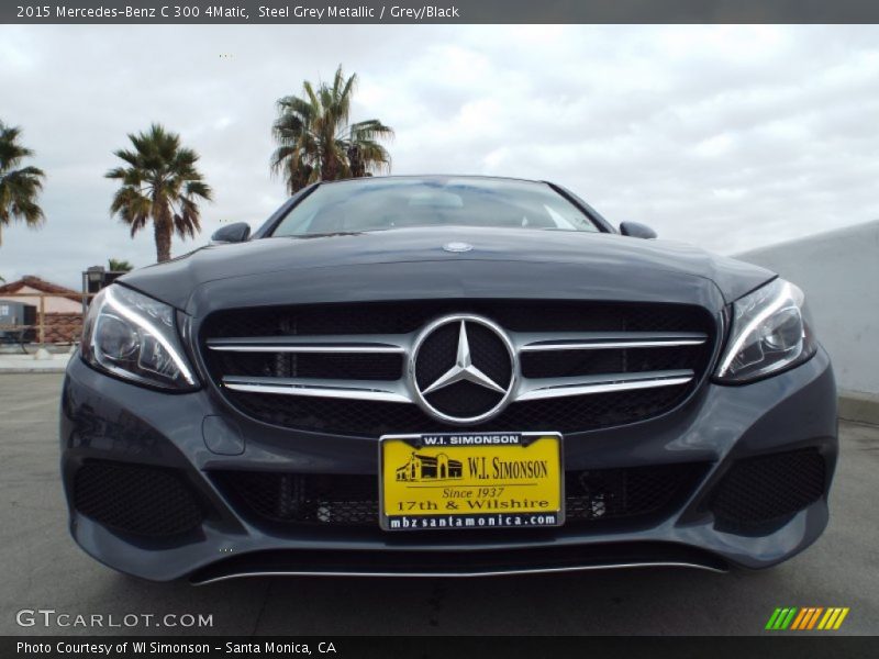 Steel Grey Metallic / Grey/Black 2015 Mercedes-Benz C 300 4Matic