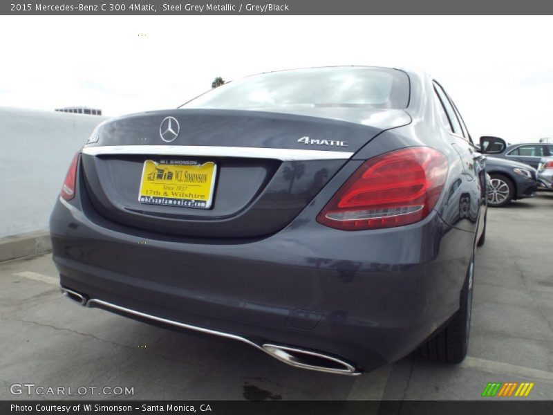 Steel Grey Metallic / Grey/Black 2015 Mercedes-Benz C 300 4Matic