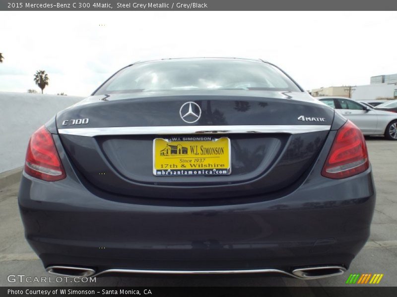 Steel Grey Metallic / Grey/Black 2015 Mercedes-Benz C 300 4Matic