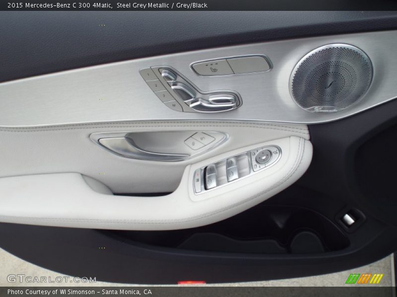 Steel Grey Metallic / Grey/Black 2015 Mercedes-Benz C 300 4Matic