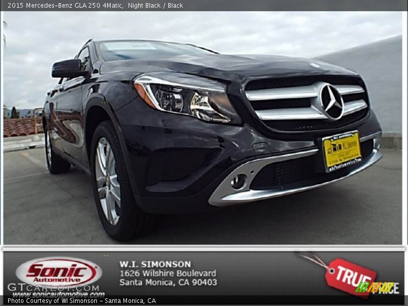 Night Black / Black 2015 Mercedes-Benz GLA 250 4Matic