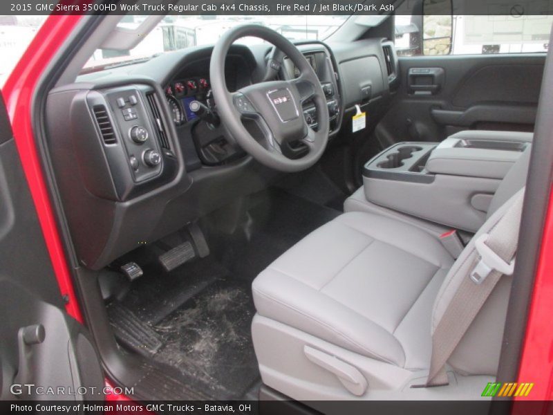 Fire Red / Jet Black/Dark Ash 2015 GMC Sierra 3500HD Work Truck Regular Cab 4x4 Chassis