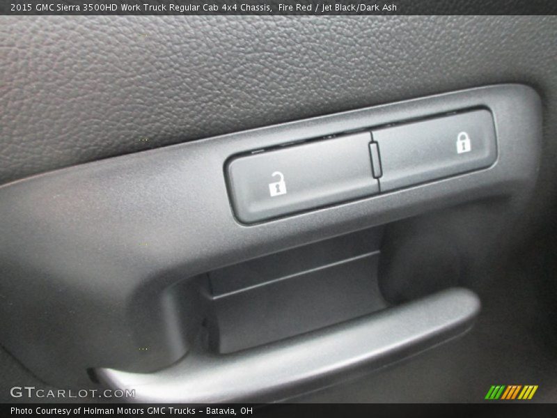 Fire Red / Jet Black/Dark Ash 2015 GMC Sierra 3500HD Work Truck Regular Cab 4x4 Chassis