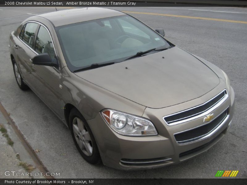 Amber Bronze Metallic / Titanium Gray 2008 Chevrolet Malibu LS Sedan