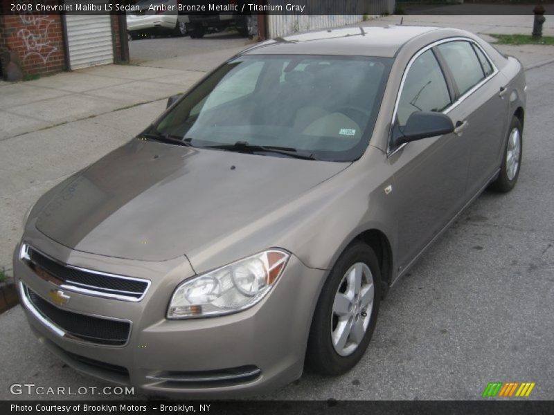 Amber Bronze Metallic / Titanium Gray 2008 Chevrolet Malibu LS Sedan