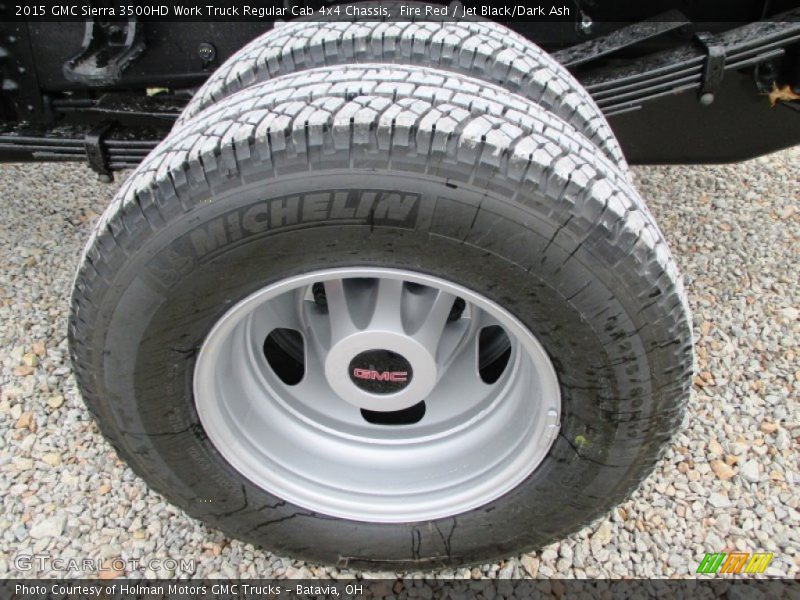 Fire Red / Jet Black/Dark Ash 2015 GMC Sierra 3500HD Work Truck Regular Cab 4x4 Chassis