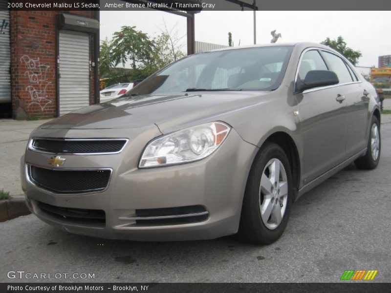 Amber Bronze Metallic / Titanium Gray 2008 Chevrolet Malibu LS Sedan
