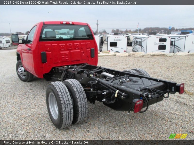 Fire Red / Jet Black/Dark Ash 2015 GMC Sierra 3500HD Work Truck Regular Cab 4x4 Chassis