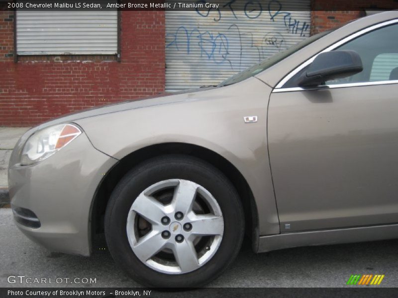 Amber Bronze Metallic / Titanium Gray 2008 Chevrolet Malibu LS Sedan