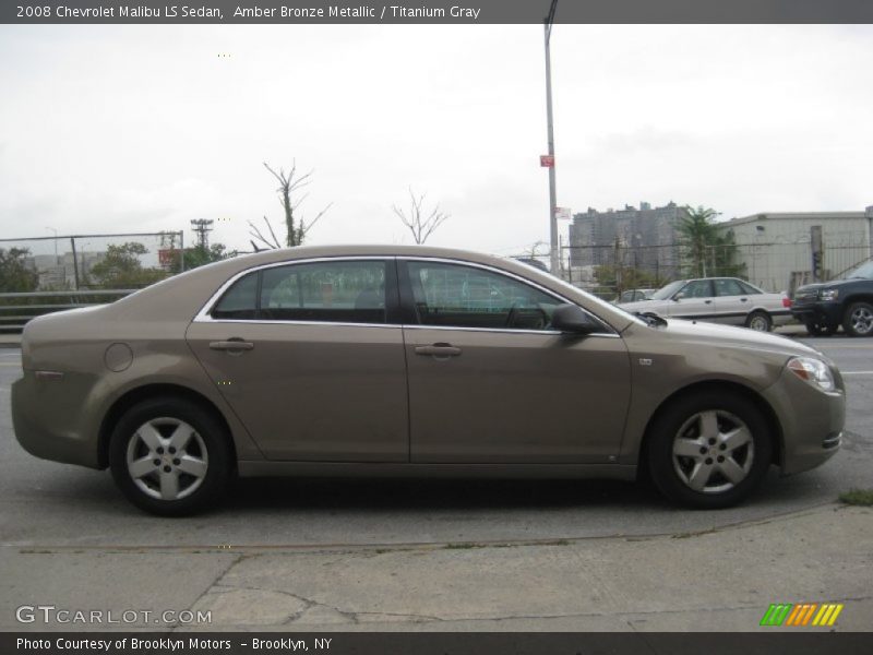 Amber Bronze Metallic / Titanium Gray 2008 Chevrolet Malibu LS Sedan